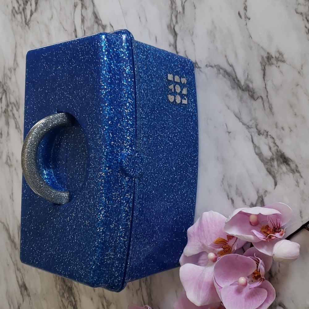 Vintage 90s Blue Glitter Caboodles